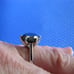 4.52ct 100% REAL NATURAL BLACK DIAMOND RING, CERTIFICATE,FR EE DIA TESTER Size 8
