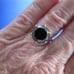 4.52ct 100% REAL NATURAL BLACK DIAMOND RING, CERTIFICATE,FR EE DIA TESTER Size 8