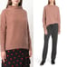 Vince Boiled 100% Cashmere Funnel Neck Sweater In Pink Shell Size S Relaxed Fit