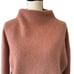 Vince Boiled 100% Cashmere Funnel Neck Sweater In Pink Shell Size S Relaxed Fit