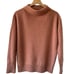 Vince Boiled 100% Cashmere Funnel Neck Sweater In Pink Shell Size S Relaxed Fit