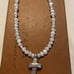 Silpada Freshwater Pearl Bead Necklace with Sterling Silver Cross Pendant