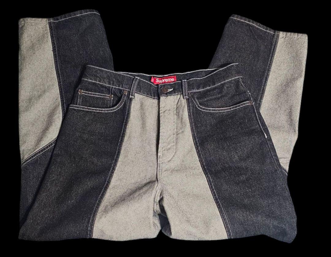 Supreme 2-Tone Paneled Baggy Jean (FW24) - $188