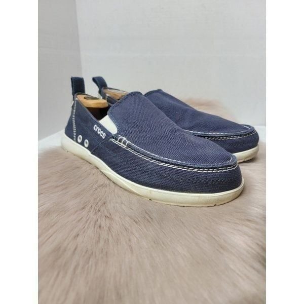 CROCS Walu-Slip on Loafer Navy Denim Blue Men's Shoes Size 8