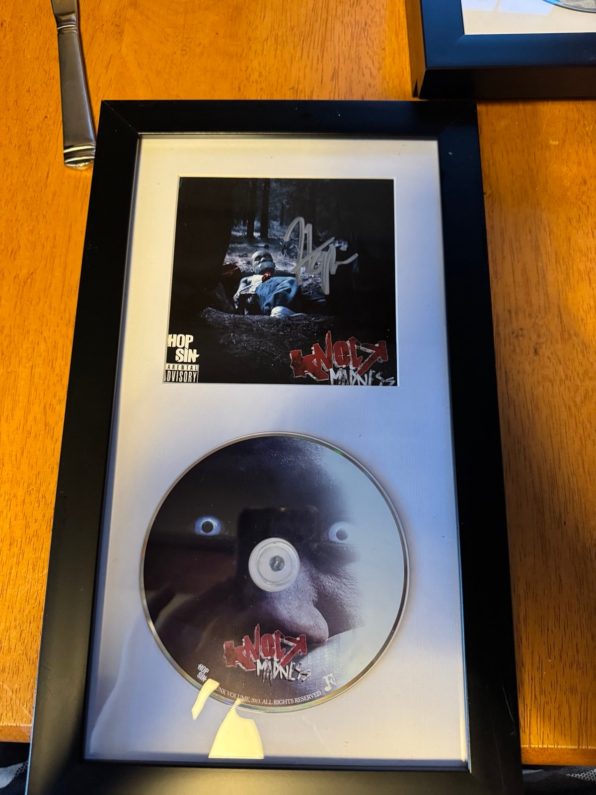 Hopsin signed framed cd
