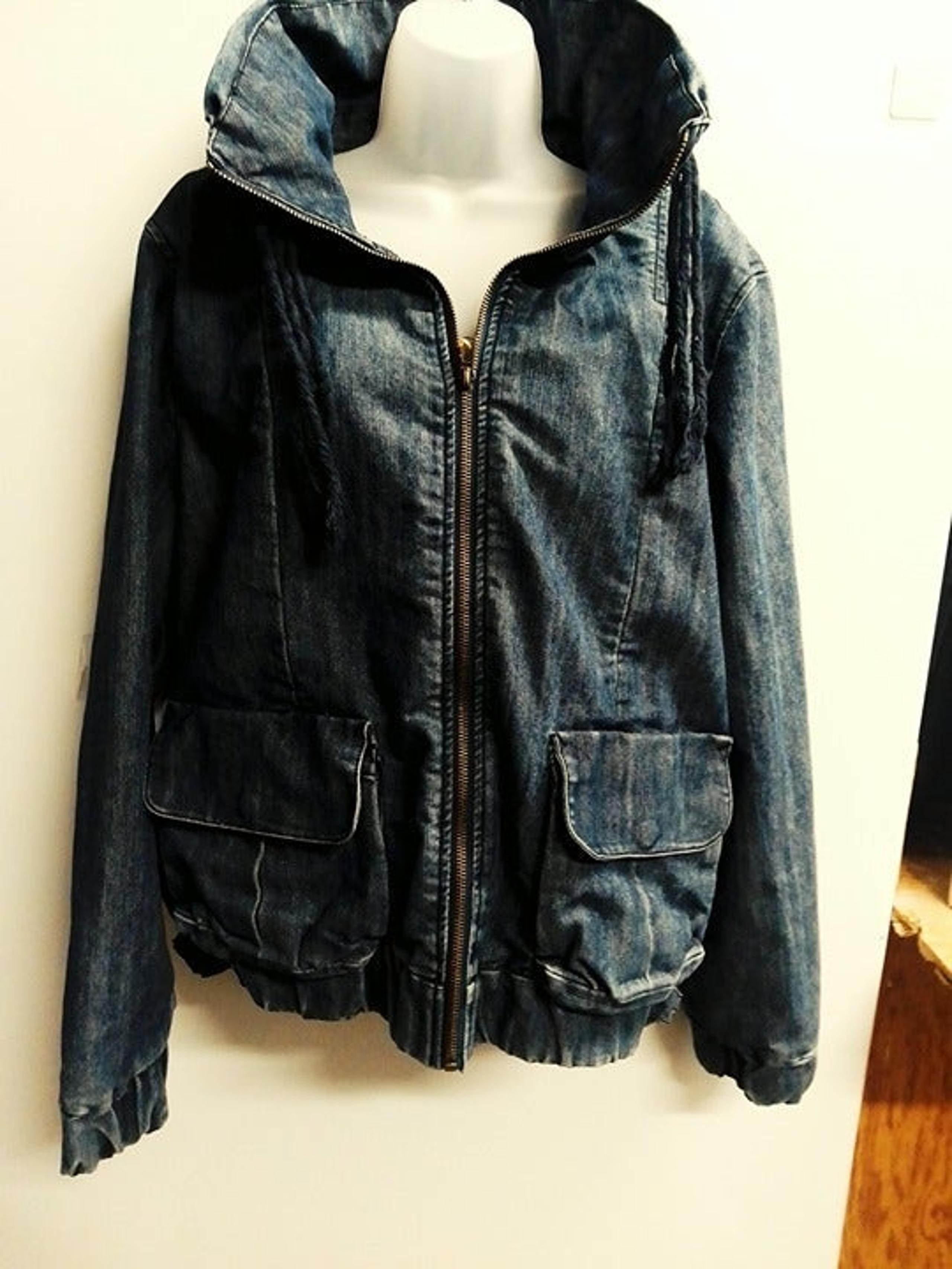 Women's Denim Jacket, XL. Route 66. Elastic hem with cinch straps