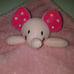 Pink Elephant Lovey Plush Baby Toy Polka Dot Ears Stuffed Animal RN 130369