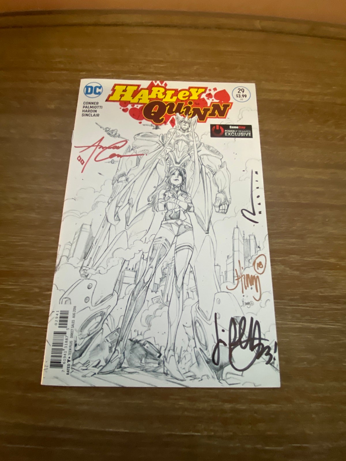 Harley Quinn #29 - Gamestop Sketch Signed by Conner, Palmiott, Hardin and Timm
