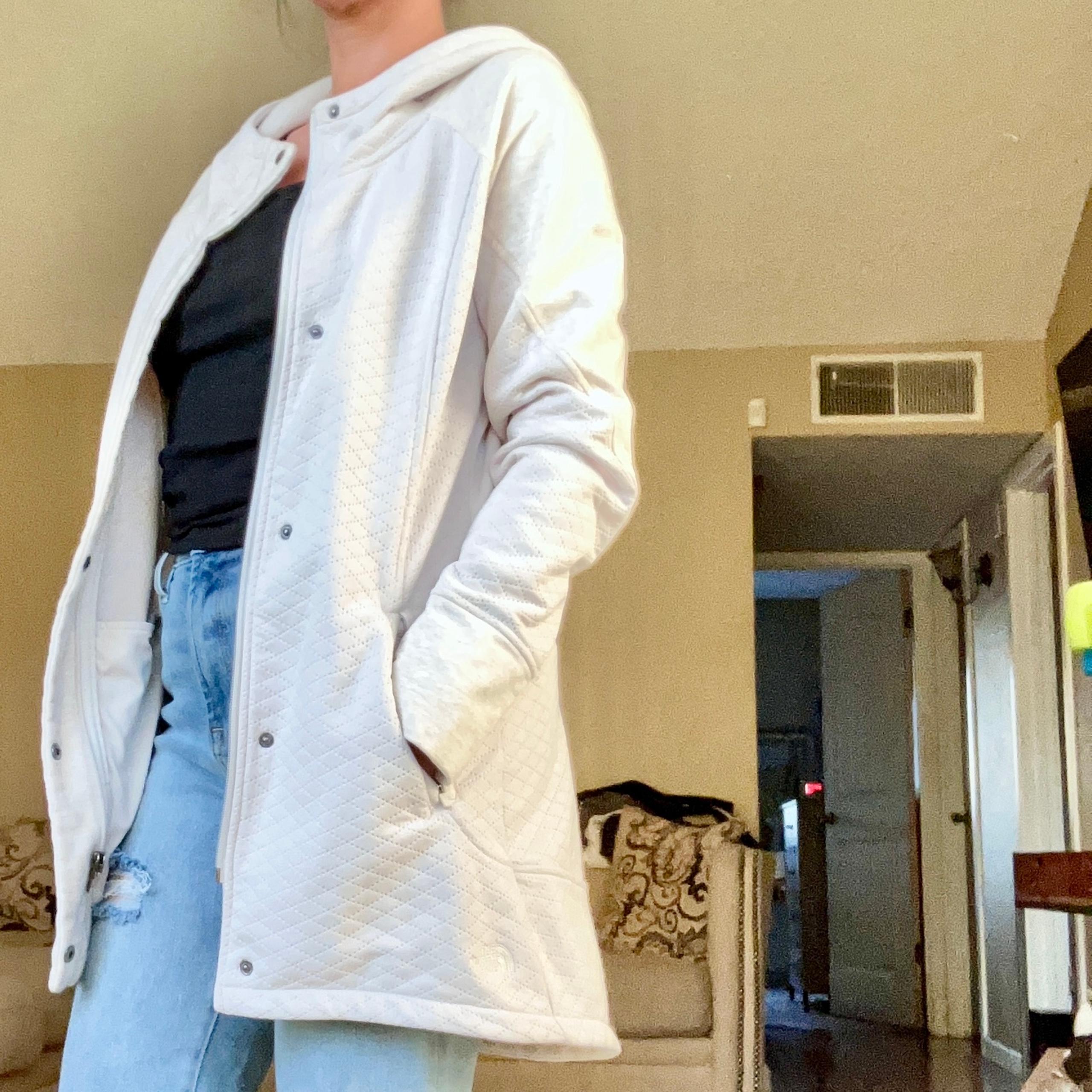 The North Face zip up hooded sweater
