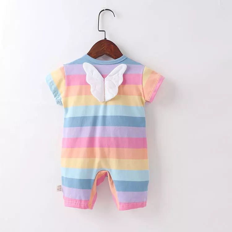 2T pastel rainbow birthday romper