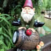 Bo-Toys Solar Powered Gnome Jumping Over a Barrel with Ladybug LED Garden Light