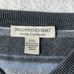 Pronto Uomo Men’s XXL Cotton Cashmere V Neck Pullover Striped Preppy Gray Office