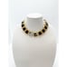 Anne Klein Gold Tone Black Enamel Byzantine Couture Statement Necklace