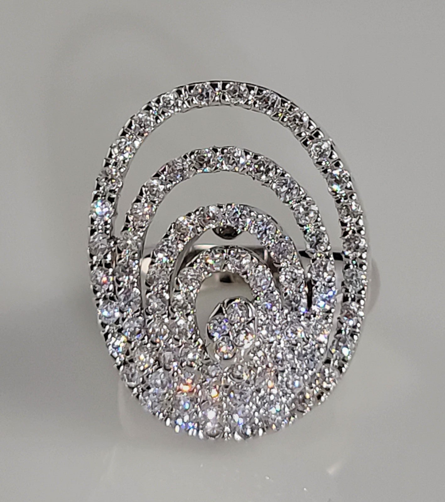The Ultimate Sterling & CZ Bling Statement Ring-GORGEOUS!