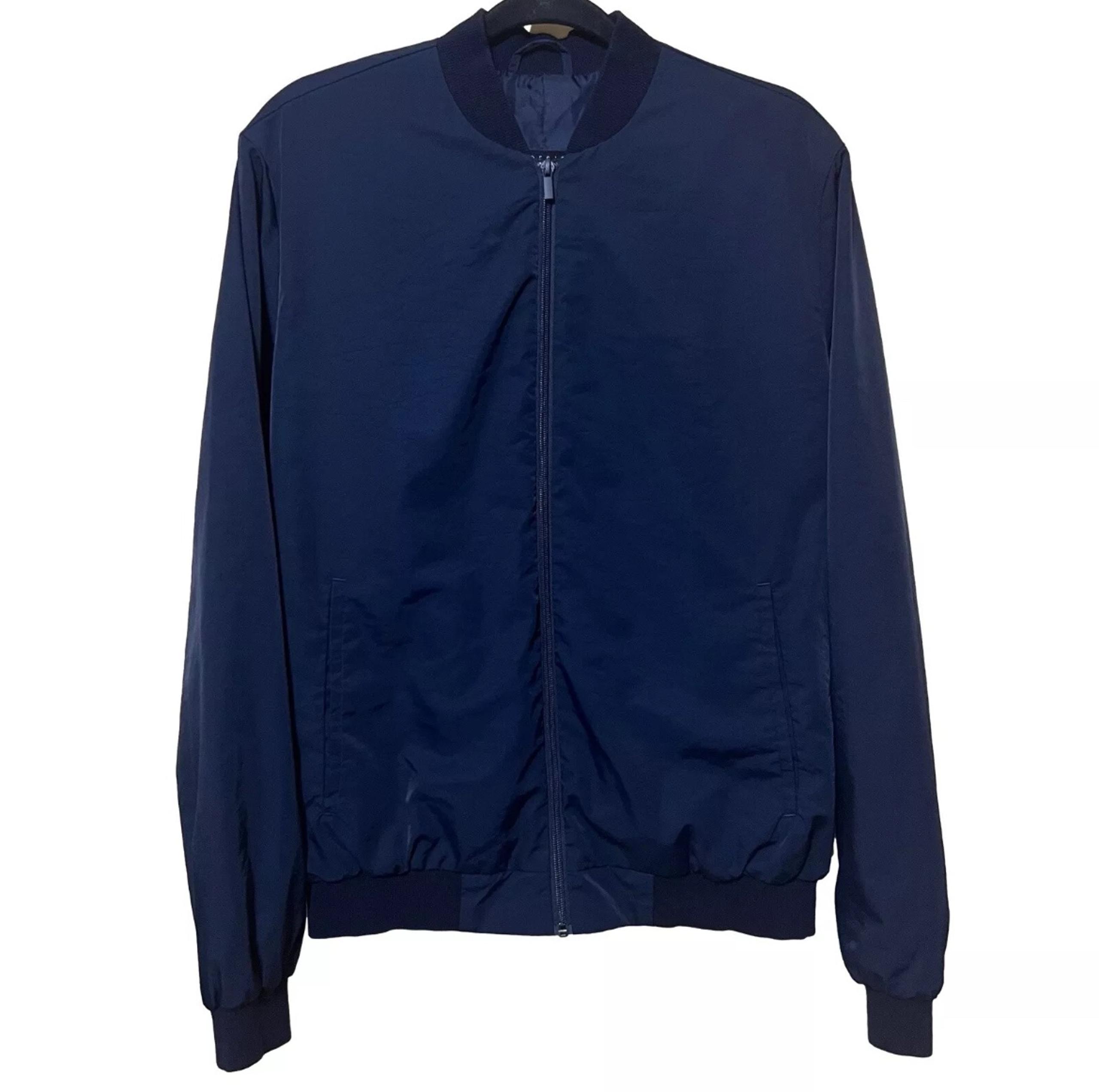 Asos River Island Bomber Jacket In Navy Men’s L Softshell Full Zip