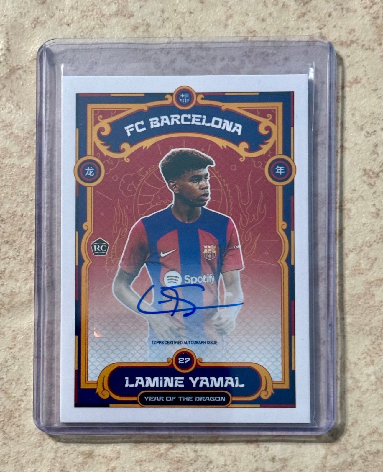 2024 Topps Barcelona Year of Dragon Lamine Yamal #AU-LY Rookie RC Auto