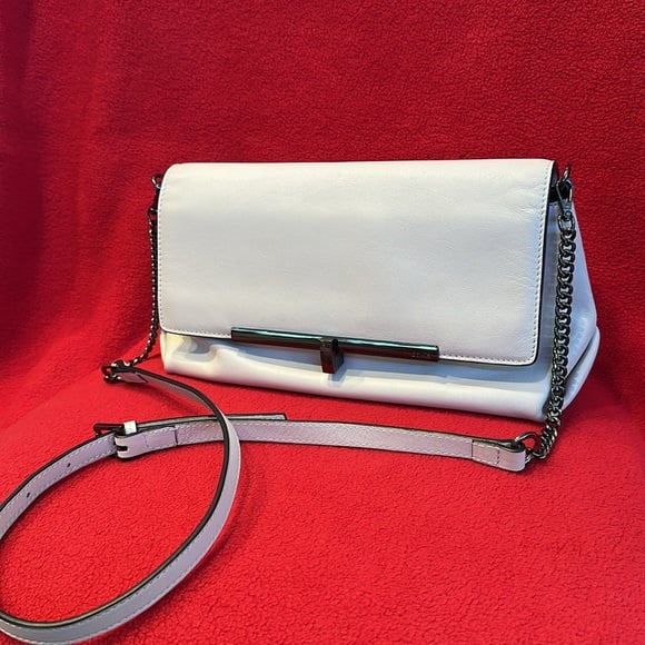 Botkier Light Beige Leather Convertible Wristlet / Crossbody w/Detachable Straps