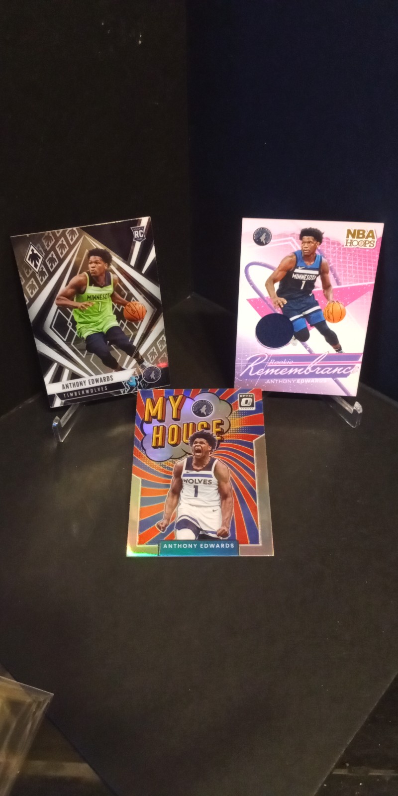 3 Anthony Edwards basketball cards
