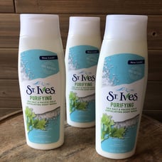 (3) St Ives Purifying Sea Salt & Pacific Kelp Exfoliating Body Wash 13.5 OZ Ea.