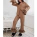 2 Piece Fuzzy Trim Pj Set