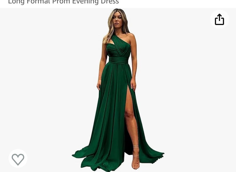 Emerald green evening gown