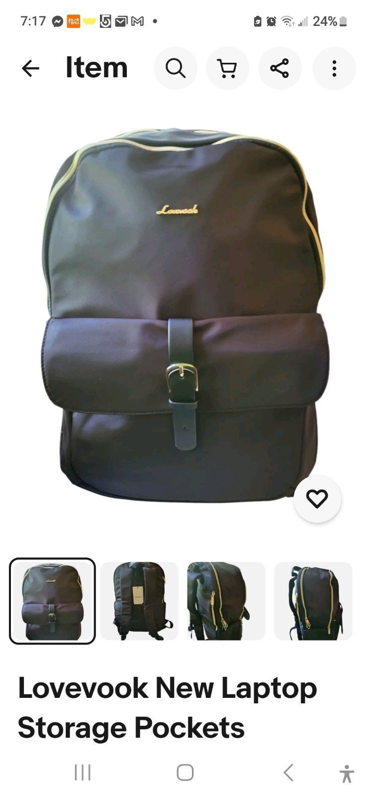 Lovevook New Laptop Storage Pocket Backpack Travel School Work Exercise Carry-on