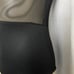 NWT Black Plunging V Neck Sheer Mesh Bodysuit High Waist Forever 21 Size Small