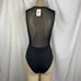 NWT Black Plunging V Neck Sheer Mesh Bodysuit High Waist Forever 21 Size Small