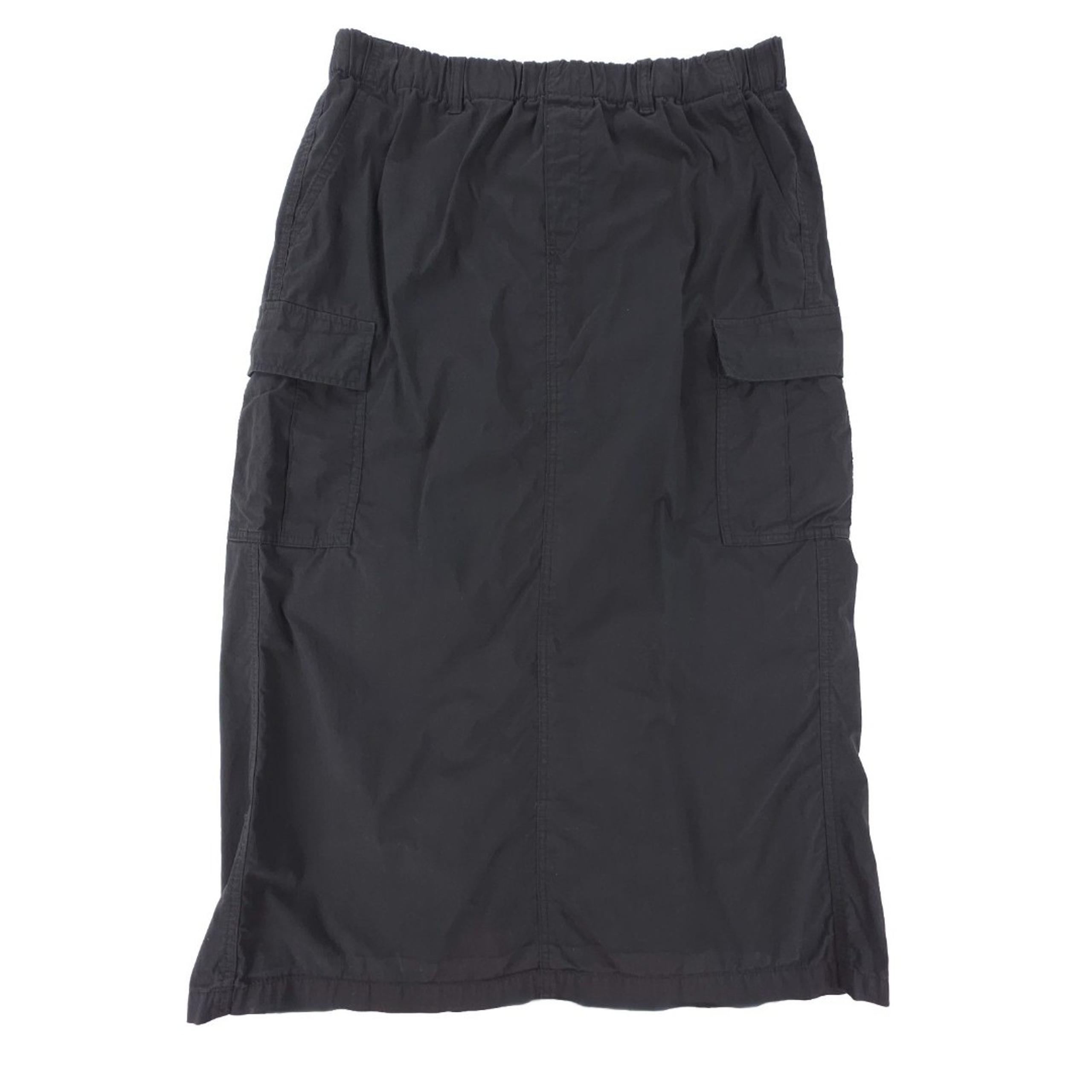 UNIQLO Easy Cargo Skirt Black Midi Minimal Lagenlook Gorpcore 90s Y2k Athleisure