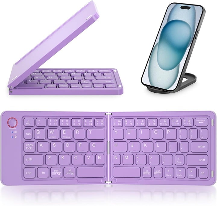 Mini Foldable Bluetooth Portable Wireless Full Size Keyboard