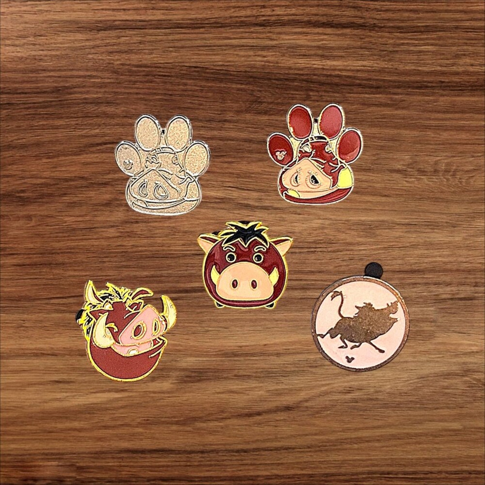 5 Lion King Disney Parks Trading Pins, Plus 2 Bonus Pins