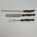 Vintage Cutco Knife Set 3 Pc Set 24 26 28 with Bakelite Wall Tray USA Made