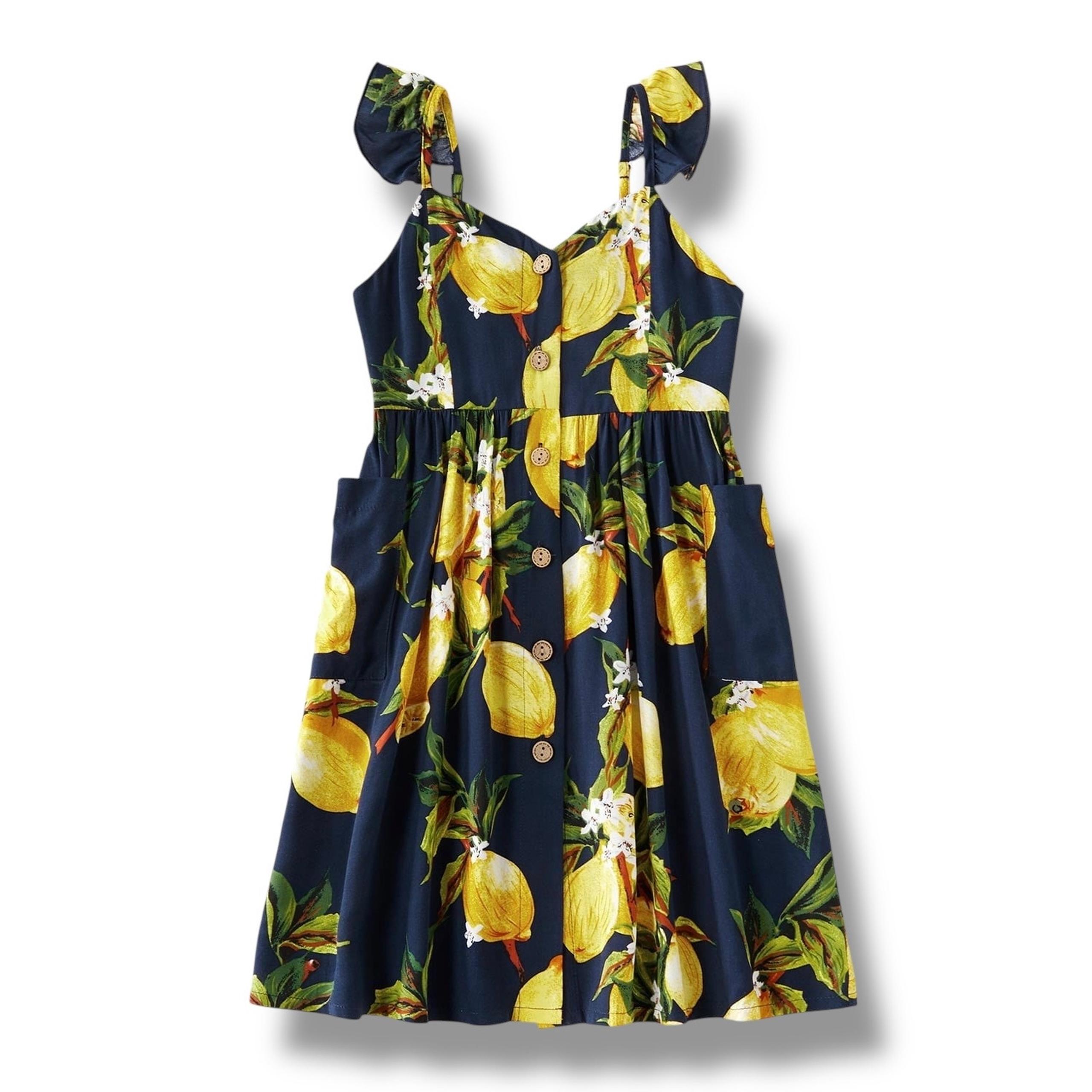 NWT PatPat Lemons Sundress, Size 8/9