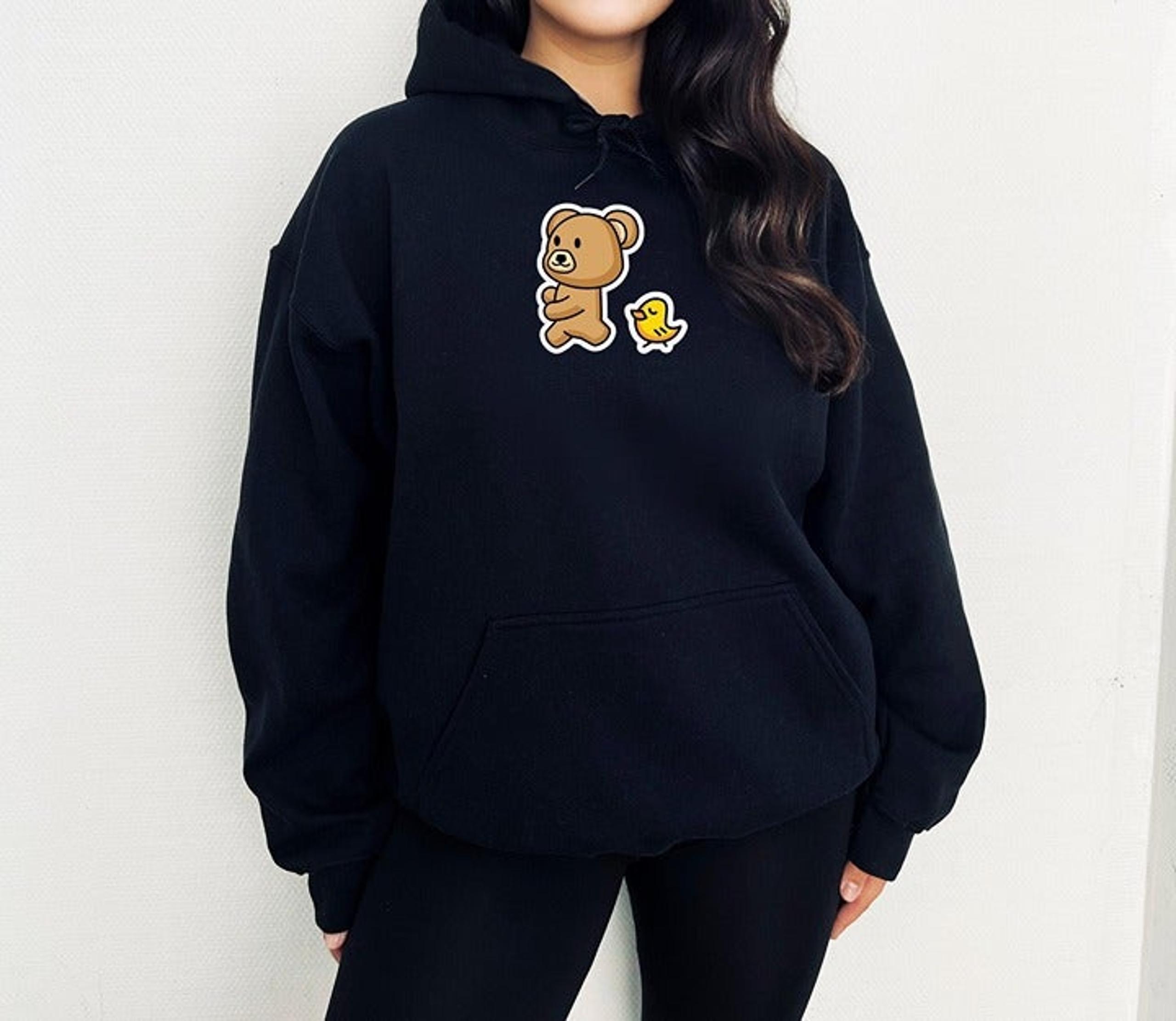 Japanese Bear and Duck Kawaii Hoodie