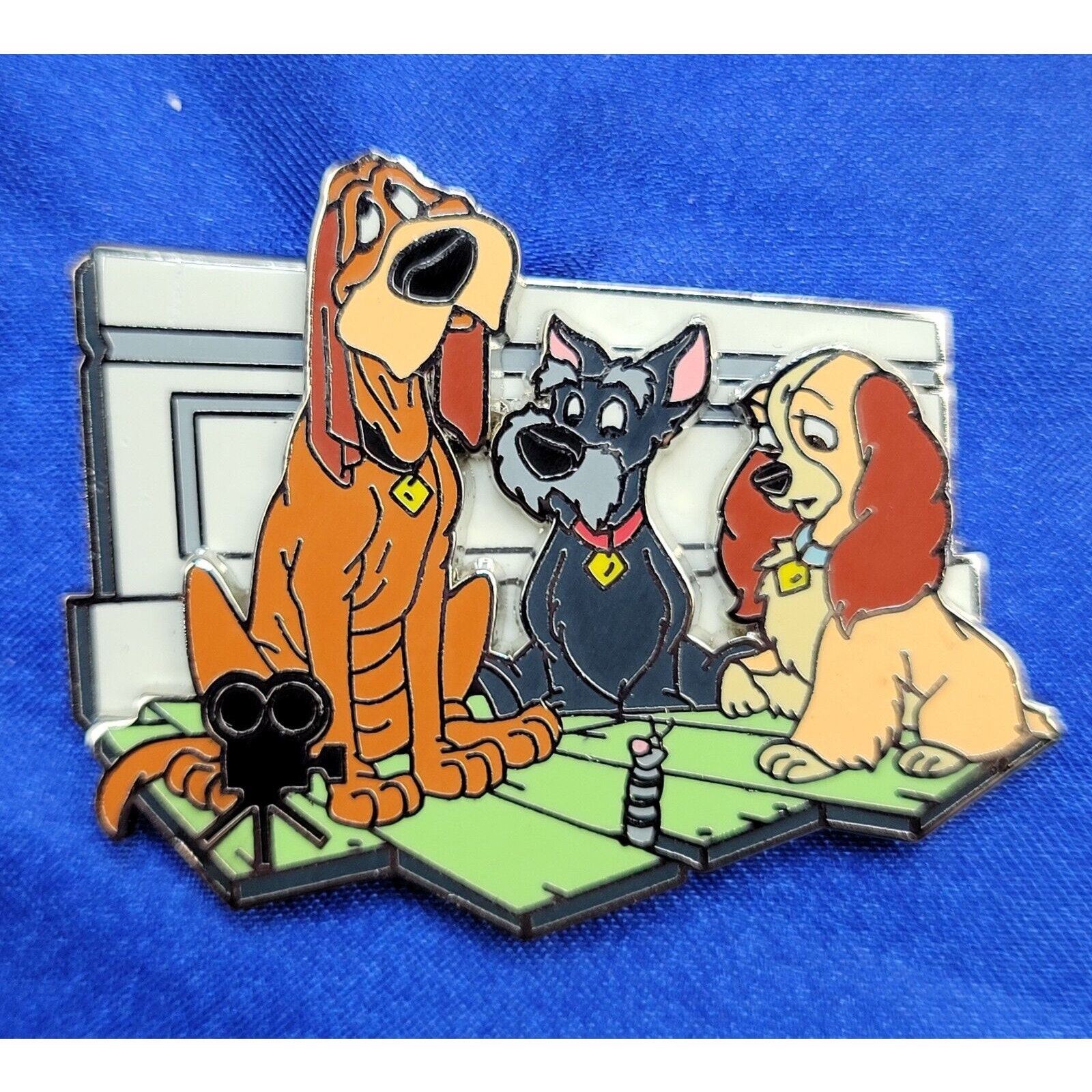 Disney Pins Lady & the Tramp - Lady with Jock & Trusty Movie Camera Pin on Pin