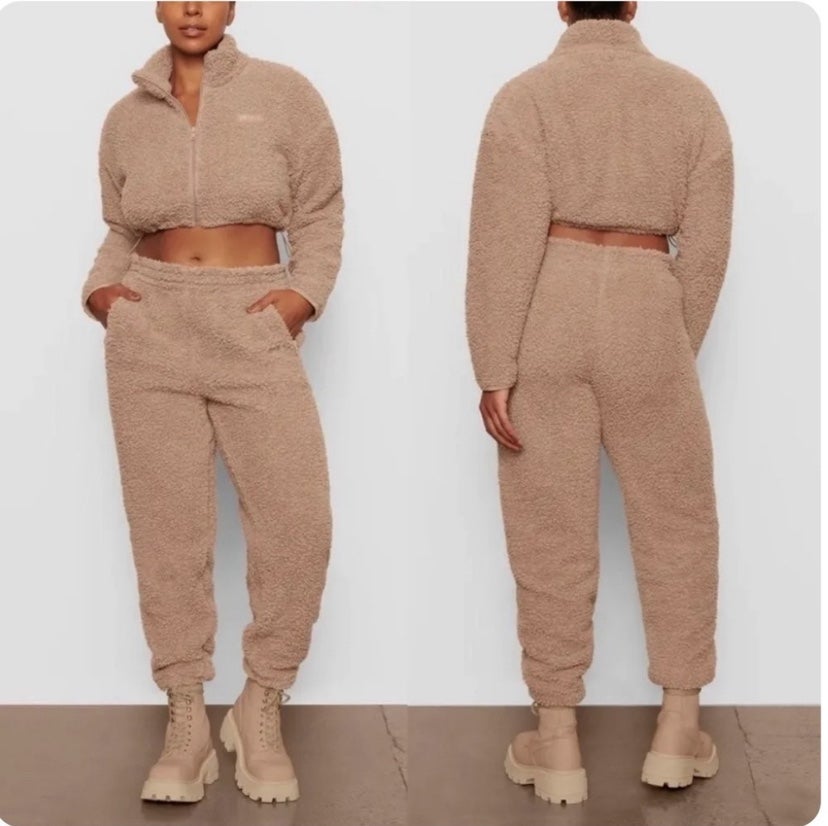 Skims Teddy Sherpa Joggers NWT 2X Tiger’s Eye