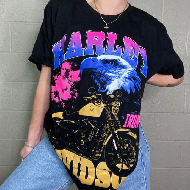 Neon Harley tee