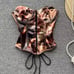 Copper Paint Stained Vintage Corset Top