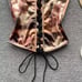 Copper Paint Stained Vintage Corset Top