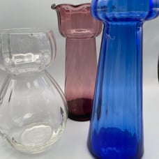Various Colored Glass Hyacinths Forcing Vases