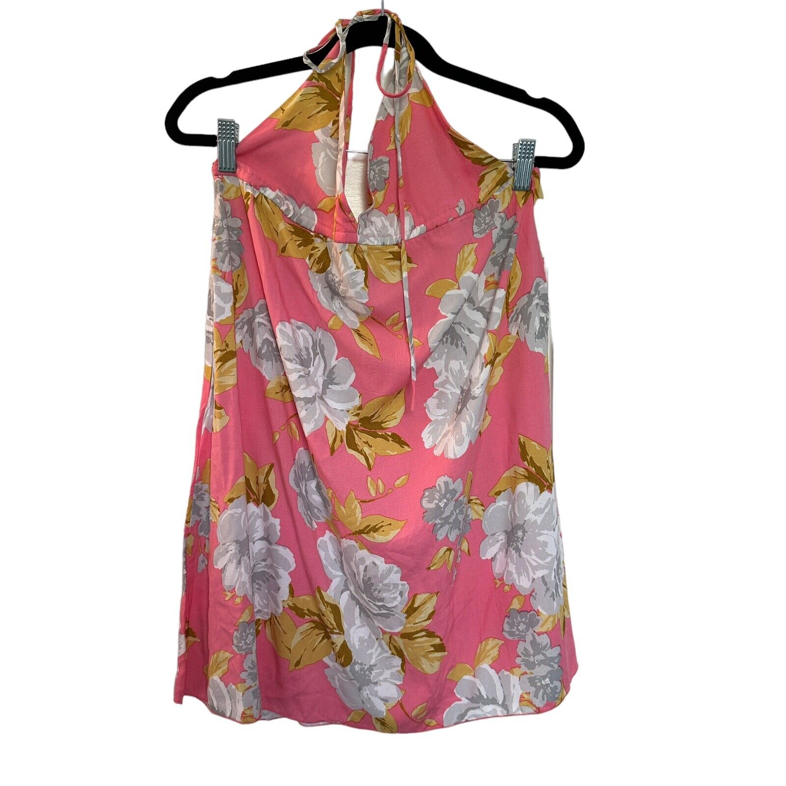 Coverup Tularosa Medium Halter Triangle adjustable Mini Dress pink Floral NEW