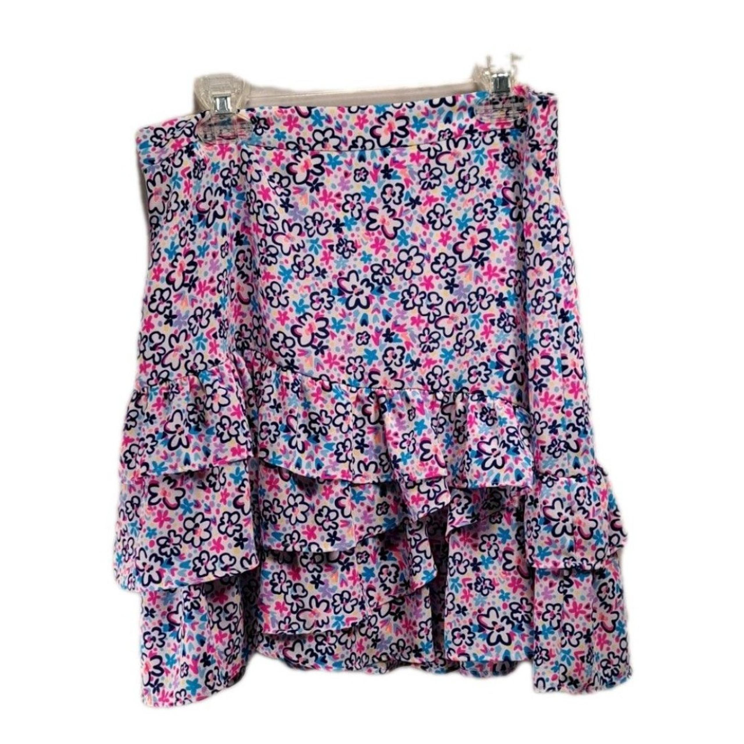 Lilly Pulitzer  Womens Skirt Mini Tilly Tiered Ruffle Repeat Ditsy Skirt Size 2