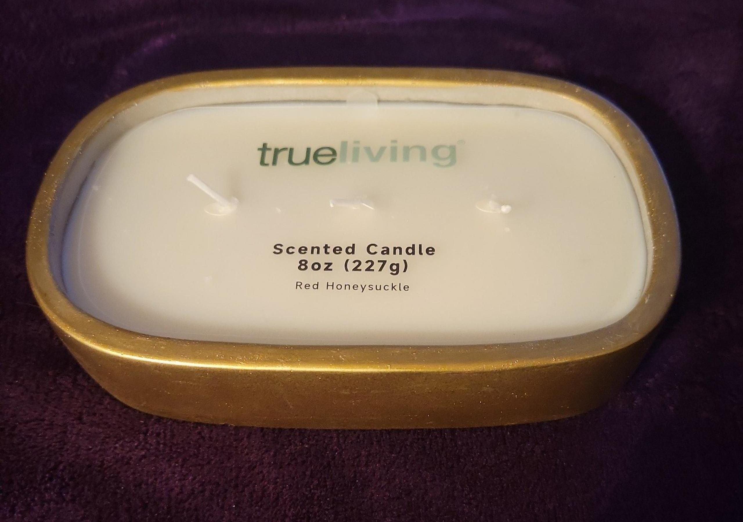 Scented Candle 8 oz. RED HONEYSUCKLE BY trueliving NEW!