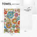 Floral Kitchen Towels Decorative Set Boho Mandala Dish Towels 2 Pack, 16 x24