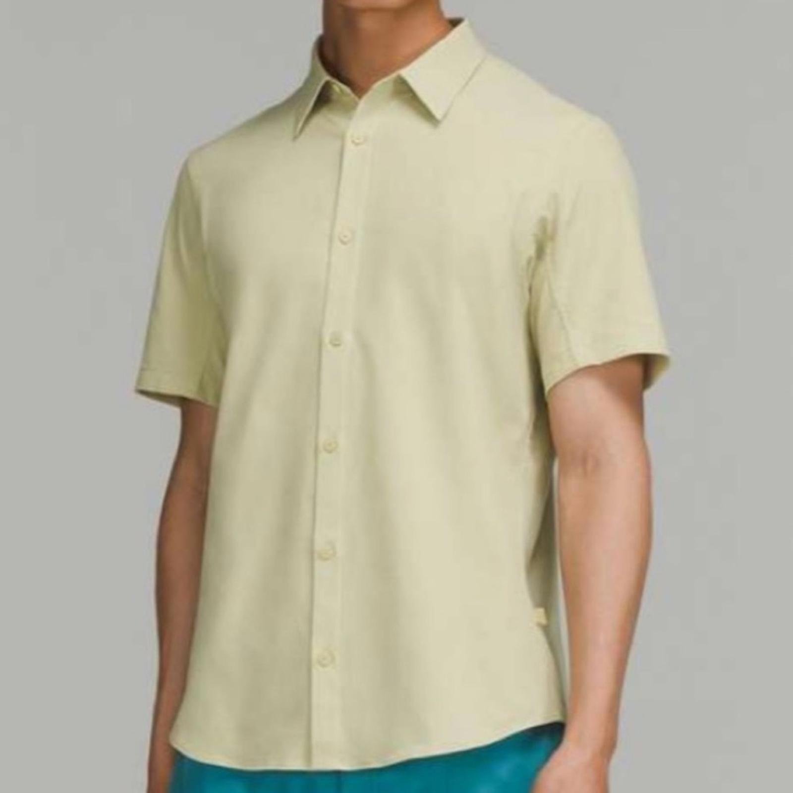 Lululemon Airing Easy Short Sleeve Shirt Heathered Dew Green size S