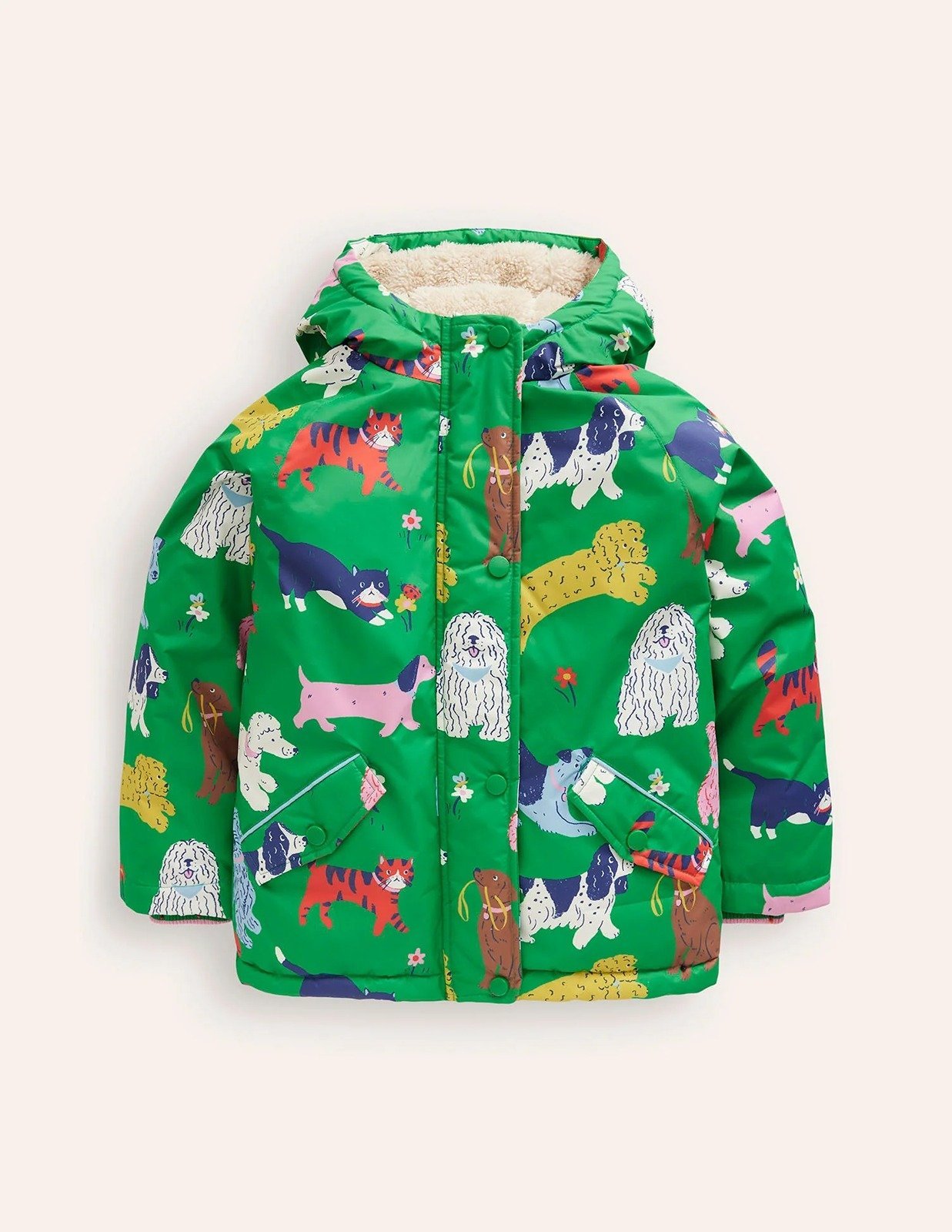 NWT Mini Boden Sherpa Lined Anorak 5-6Y