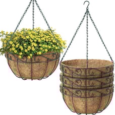 Coco Coconut Liner Round Metal Wire Flower Pots Planter Plant Holder