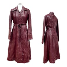 Northside long leather coat genuine leather certificate of authenticity inside