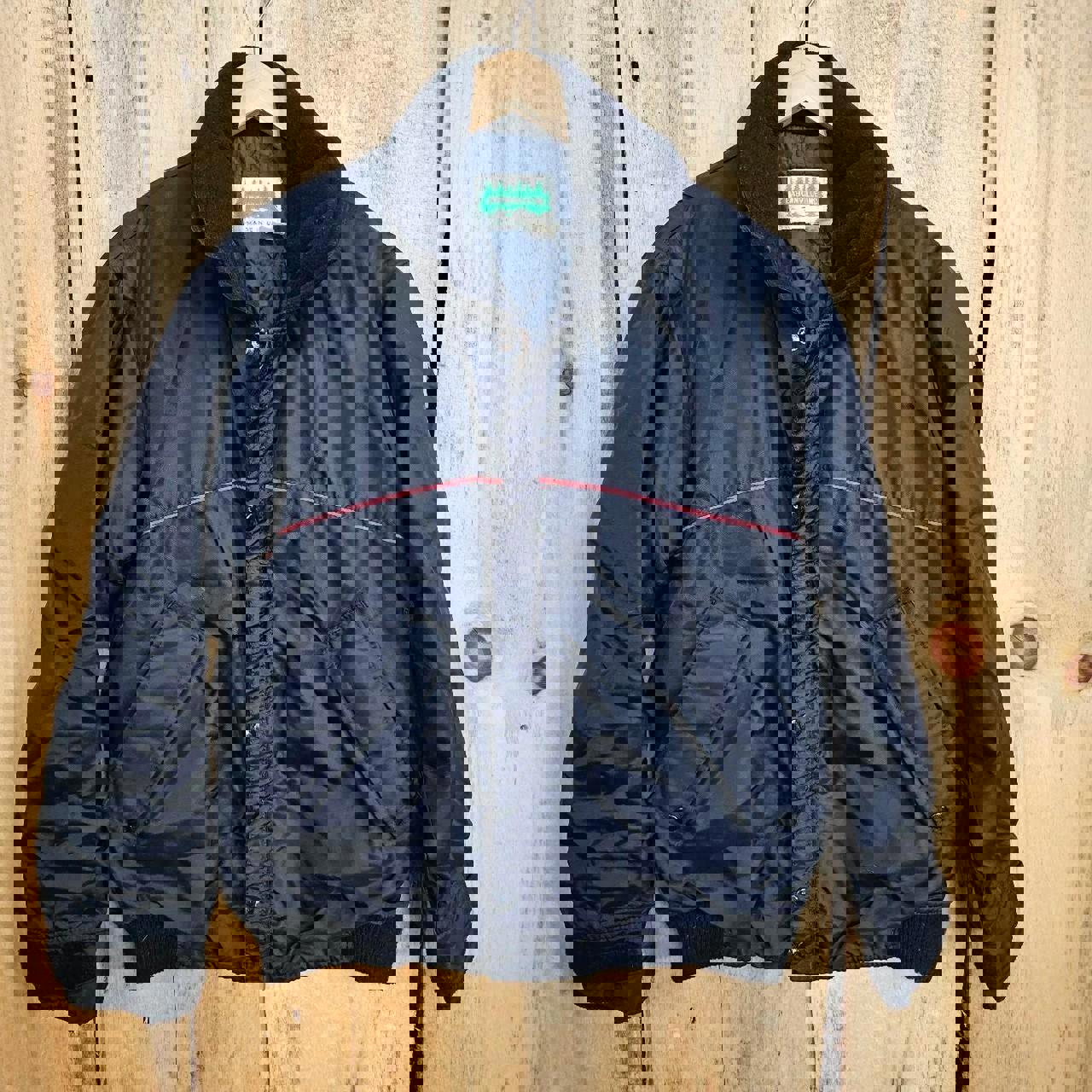 American Vintage Men's Black and Red Coat