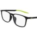 NEW NIKE 7263AF 007 Black & Volt Eyeglasses 54/17/140 with Nike Case